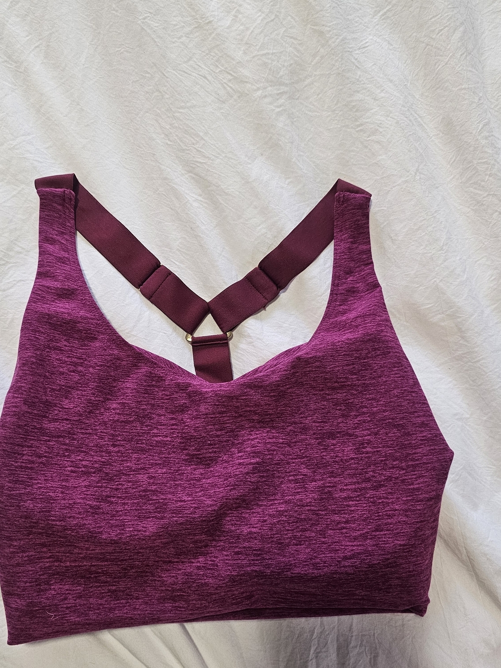 Bombshell Sportswear Magenta Racerback Sports Bra - Picture 2 of 5